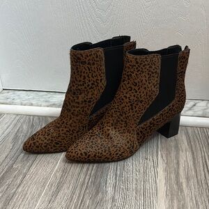 Leopard Print Ankle Boots